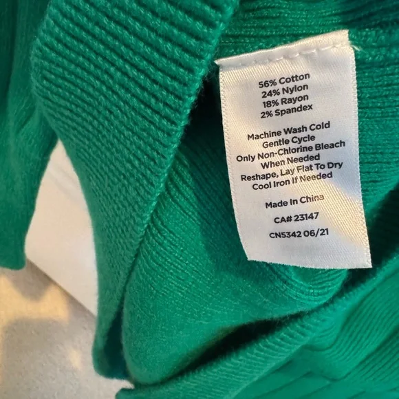Talbots Emerald Green Turtleneck Sweater Med Petite - Picture 5 of 5